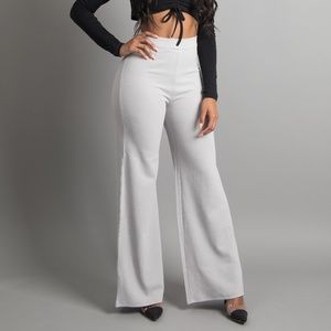 Yama | High Waist Wide Leg Pants - Gray
